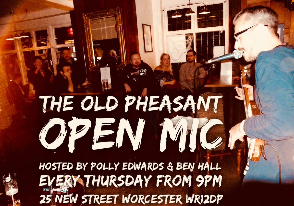 The Old Pheasant Open Mic​TONIGHT! - Join Polly Edwards and Ben Hall​ for some awesome live music and a few drinks! 🍺 Want to get involved? Sign up at 8.30pm! 🎤🎼 #openmic #livemusic #worcester
