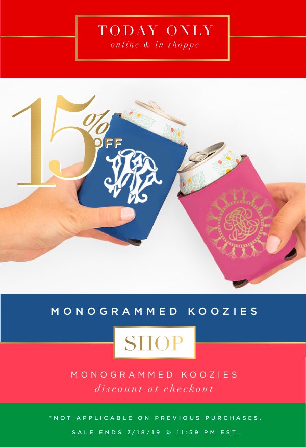 EmilyMcCarthyCo's tweet photo. It's still happening! 15% off personalized koozies: TODAY Only! - https://t.co/D3kC6xP4JE https://t.co/2719tLVvLE