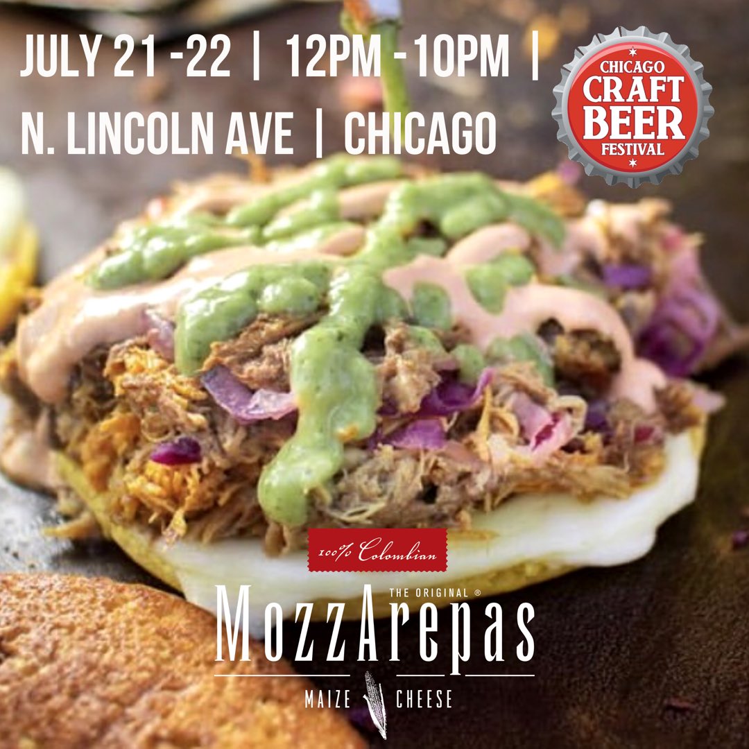 MozzArepas_'s tweet image. Chicago! Catch us this Weekend at the Chicago Craft Beer Fest. July 21-22. Serving up some Delicious eats! #comegetfed #mozzarepas #chicagocraftbeerfestival