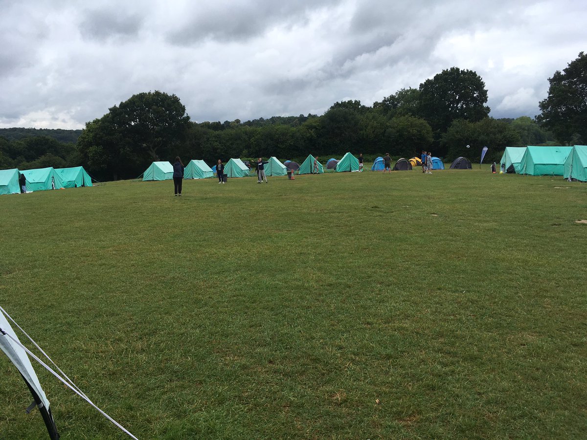 After a bit of a soggy start the rain is now clearing! Everyone is just arriving back from their first activities for lunch and finding time to squeeze in some quick games of football too! #soggycampers #therainisclearing #camplife #teamyear9