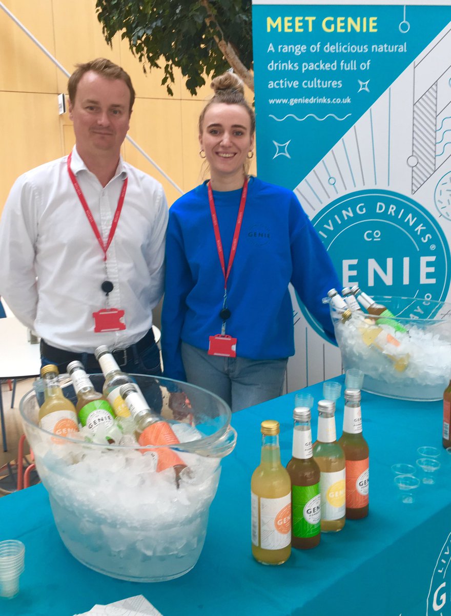 claire_ctu's tweet photo. Very excited to have Genie with us today and their fabulous gut healthy Kombucha, drop by for a tasting in the street @wellcometrust @diningat215 #delicious #gut #goodbacterias https://t.co/EVKD8GQFw9