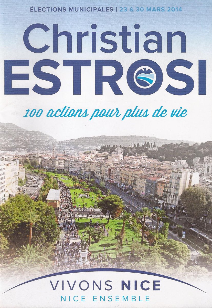 PatriceBenoit06's tweet photo. Grand Arénas, Pôle multimodal St Augustin, Nouveau Parc des expositions, Liaison directe Voie Mathis-A8….

Toutes les promesses de la jolie de la plaquette d’#Estrosi #MUN2014 pour #Nice2020. 

Fallait sans doute lire : "décennie 2020".. Ai pas Vergougna ! 🎺🗳️

@actualites_nrv https://t.co/PLgmRUNgM1