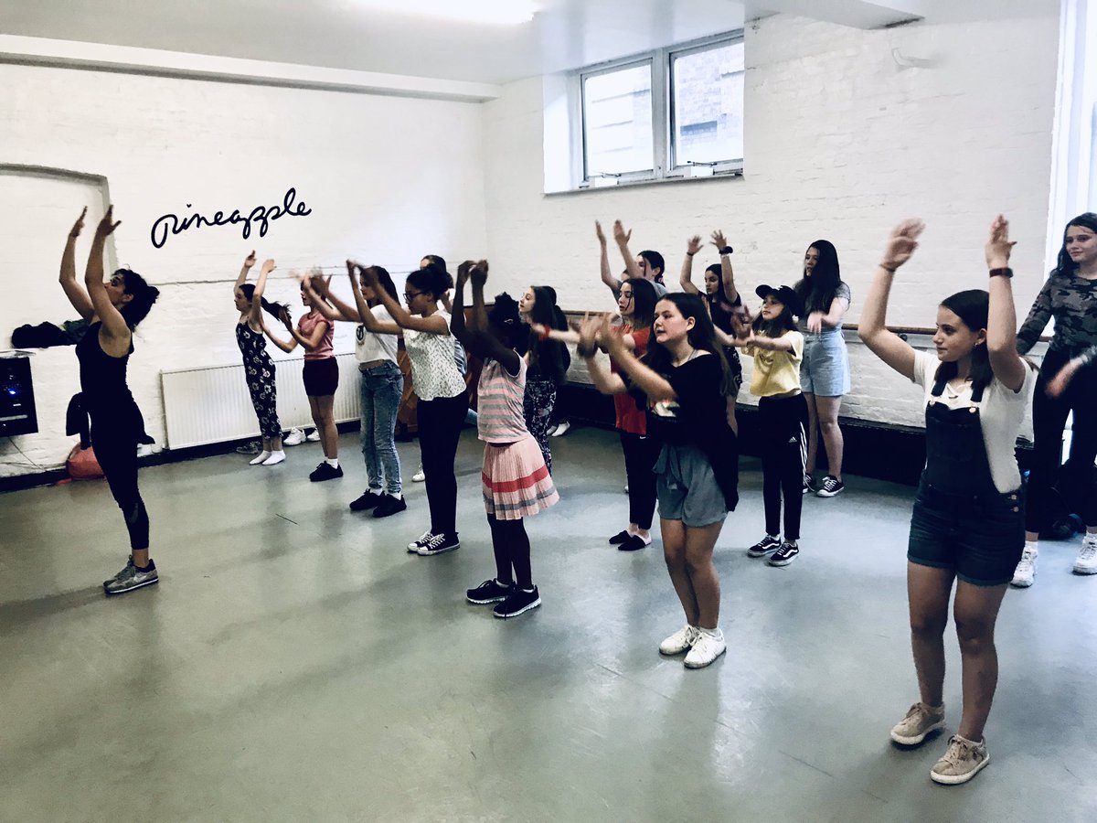 WYSEMusicDept's tweet photo. @wyvernstedmunds Had the most splendid morning learning the routines of the Aladdin Musicals at Pineapple Studios #pineapplestudios https://t.co/azlLpaKIWl