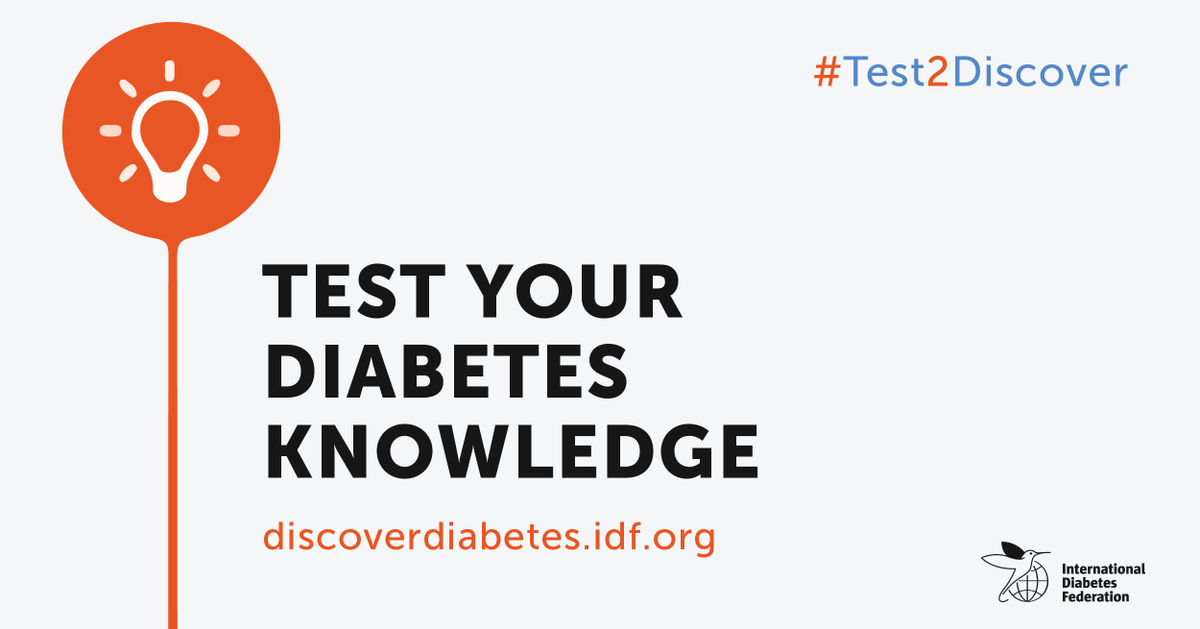 1 in 2 people with #diabetes are undiagnosed. Most have type 2 diabetes. Knowing your risk is the first step to help prevent and diagnose T2D early.
idf.org/type-2-diabete…