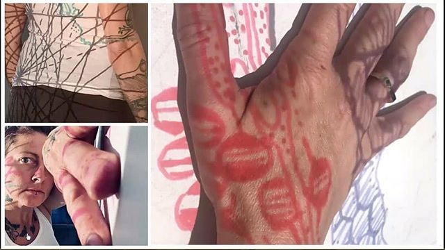 goddardcollege's tweet photo. Reposted from @goddard_bfasea (@get_regrann) - Stills from the group study “Body as a Site of Engagement.”
#sociallyengagedart #bfasea #goddardcollege #videoconference #artschool #selfportrait #body #cartography #videoart - #regrann https://t.co/BPD7JPerOJ
