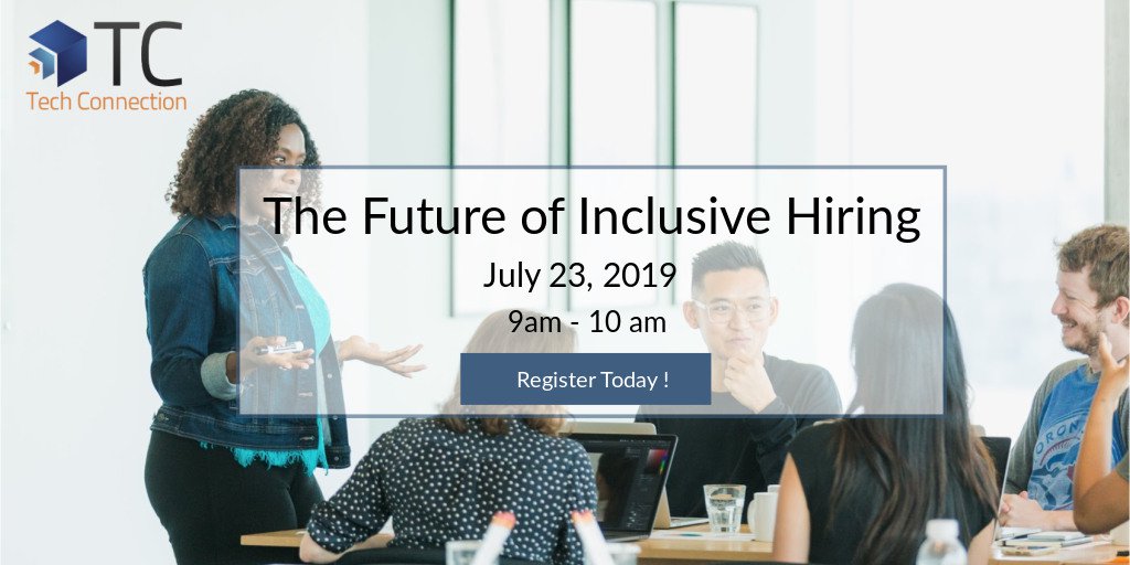 _TechConnect_'s tweet image. Is your team ready for the changing workforce? Over a third of today&apos;s workforce is of the millennial and post-millennial generation, or Generation Z. Click the link to sign up for the webinar on July 23, 2019 on the Future of Inclusive Hiring. bit.ly/30Bbyxo