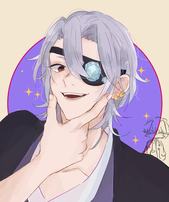 頼生さんがTwitterに投稿した宇髄天元(鬼滅の刃)のイラスト。