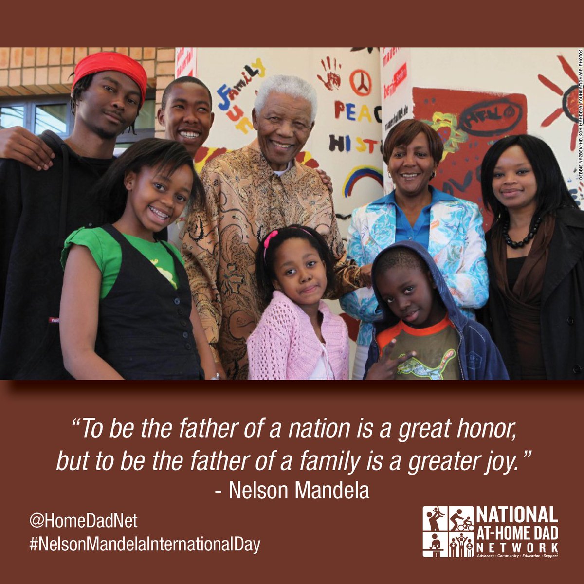 We are proud to be a part of a global movement to honor Nelson Mandela's work and to change the world for the better.  #nelsonmandelainternationalday #blackfatherhood #HomeDadCon2019 #NAHDN #HomeDadLife #Fatherhood #Brotherhood #HomeDadCon #StayAtHomeDad #dadsmattertoo