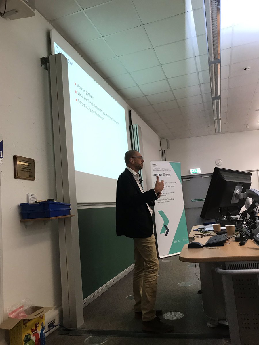 AapsCdt's tweet photo. Co-Director @ChrisBrace5 talking about the Future of Automotive Industry #aapscdt #launchevent #advancedautomotivepropulsionsystems #phdopportunities #centrefordoctoraltraining https://t.co/VNvoyV2Rv5