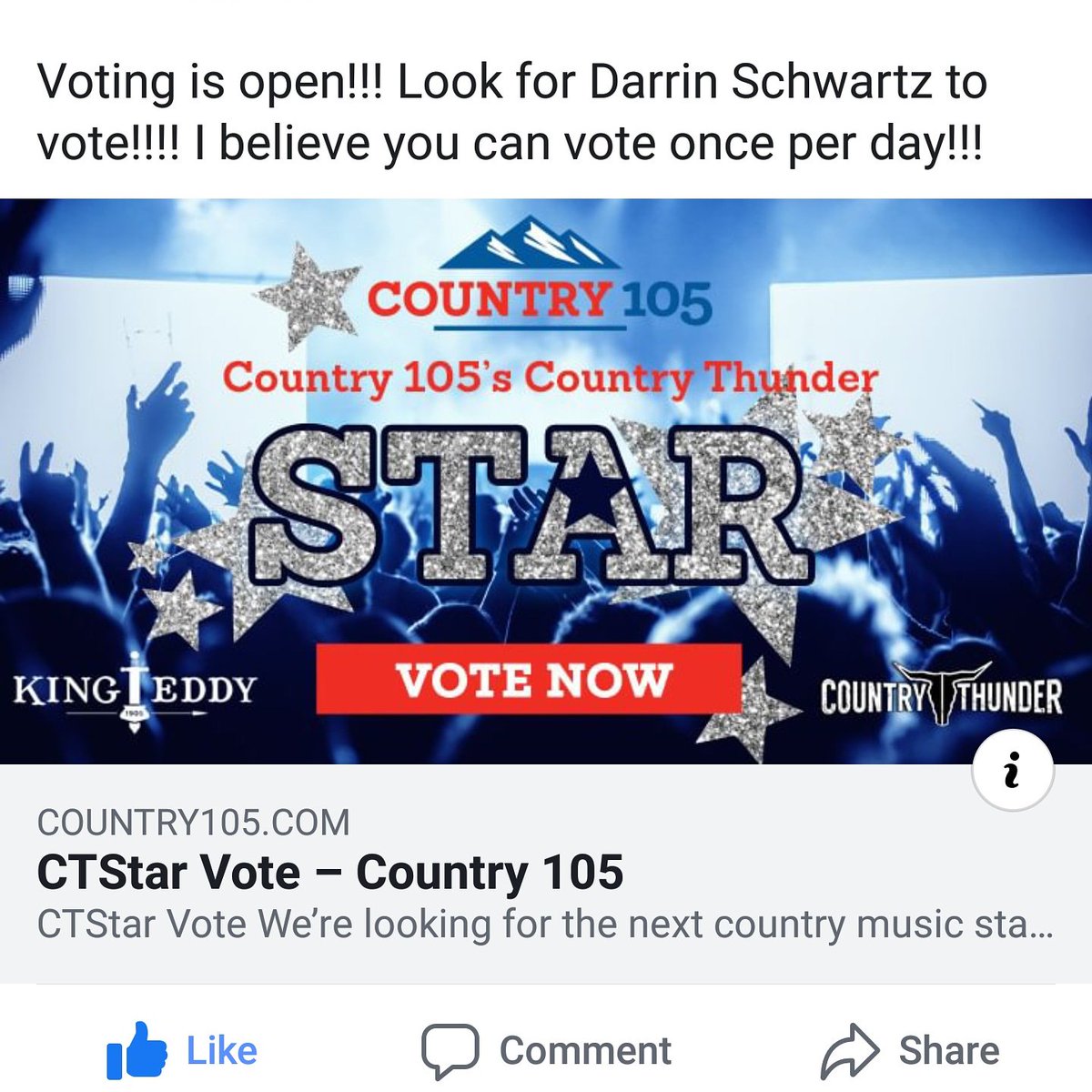 DarrinLane13's tweet photo. Please vote for me, thank you in advance for your support!!#countrymusic #Calgary #countrythunder https://t.co/sQsgmIAkQM