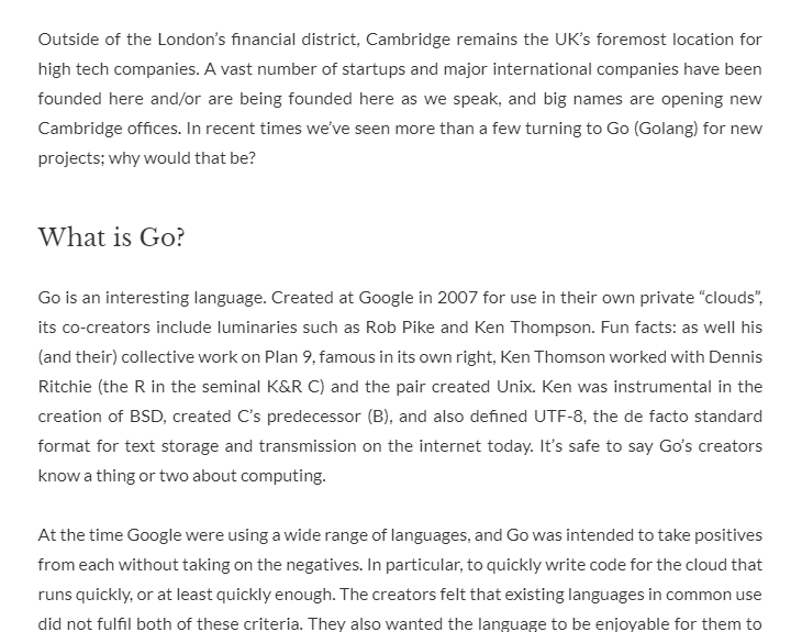 ecmselection's tweet photo. Our consultants discuss the rising popularity of Go (Golang) for high-tech jobs in Cambridge, UK and beyond: https://t.co/3ie81n0IPG https://t.co/7zPiNo5eQd