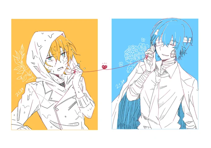 【太中】
実は対になってます?

もう1枚シークレット描いてネップリする予定です!
よろしければ是非✨ 