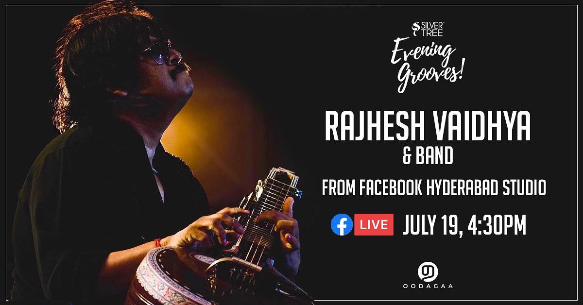 oodagaa's tweet photo. Get ready for tomorrow's evening with #Silvertreeeveninggrooves, Veena maestro @RajheshVaidhya &amp; Band is all set to go live from @facebook hyderabad studio on @itssilvertree page tomorrow at 4:30PM! 
Stay tuned🥳

#oodagaa #SilverTree #EveningGrooves #fblive https://t.co/rttp7C9mZf