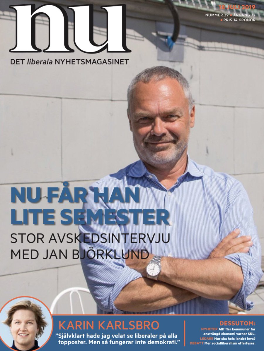 Alla har inte semester som <a href="/bjorklundjan/">Jan Björklund</a> Läs min krönika om uppdraget som ny ledamot i Europaparlamentet i senare numret av NU. 
tidningen.nu/karin-karlsbro…