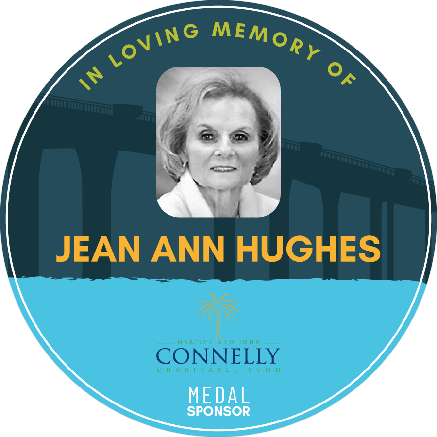 the3bridgerace's tweet photo. A special #ThankfulThursday for our Medal Sponsor, The Marilyn and John Connelly Charitable Fund. This year we honor the memory of our dear Board of Trustees member Jean Ann Hughes. Jean Ann was a lifelong champion of @ClearwaterYouth and a great friend. #3BridgeRace #TeamCFY https://t.co/1Arws2aabe