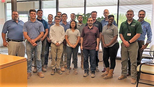 ShockeyPrecast's tweet photo. Teaching the next generation about precast! The Winchester Office welcomed interns from HITT Contracting yesterday for a half-day "precast university" including plant tour and presentations. Thanks to @twHITTr for their commitment to education! #howprecastbuilds https://t.co/yK5Oj23cP0