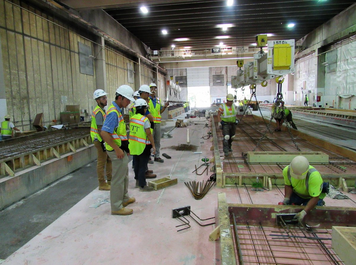 Teaching the next generation about precast! The Winchester Office welcomed interns from HITT Contracting yesterday for a half-day "precast university" including plant tour and presentations. Thanks to @twHITTr for their commitment to education! #howprecastbuilds