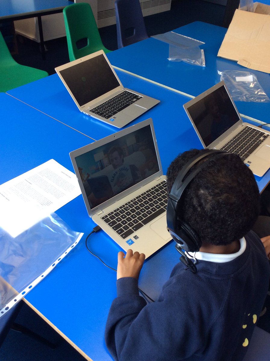 Librarians are logging returned books &amp; children <a href="/CroftAcademy/">Croft Academy</a> are enjoying audio books.We love reading @ElliotFndtn