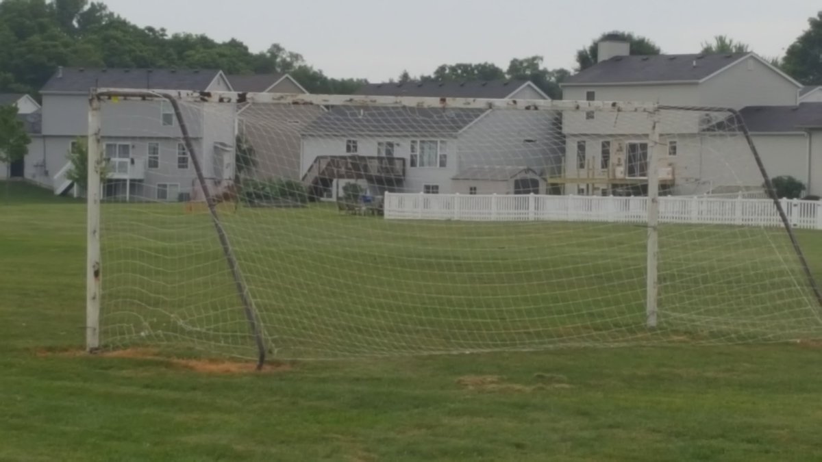 Students the soccer nets are up.  Should make soccer at recess a little more enjoyable.