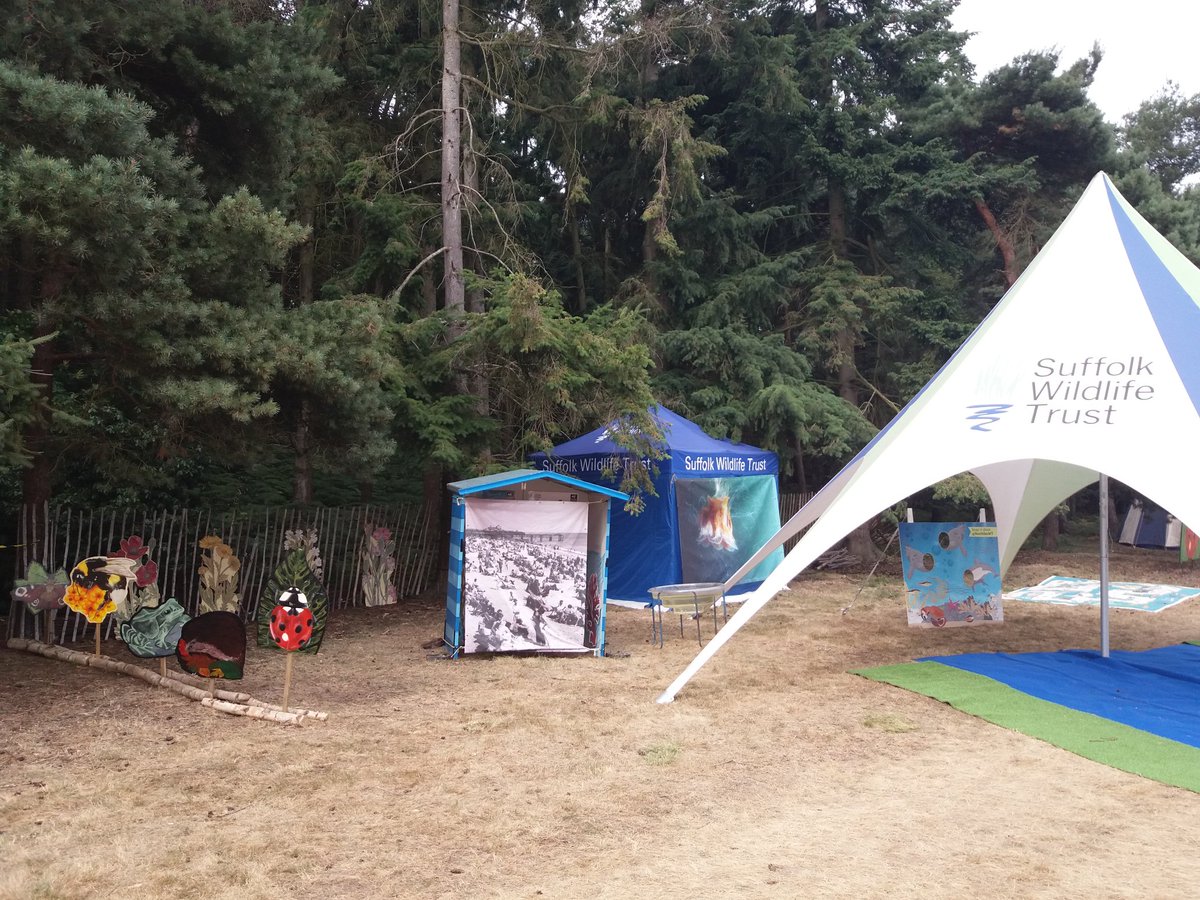 SWTlearningteam's tweet image. All set up to welcome you #latitude2019 Lake dipping, bug hunting, whittling in the woods and NEW for 2019 - creative nature inspired writing and story telling in the enchanted garden @suffolkwildlife