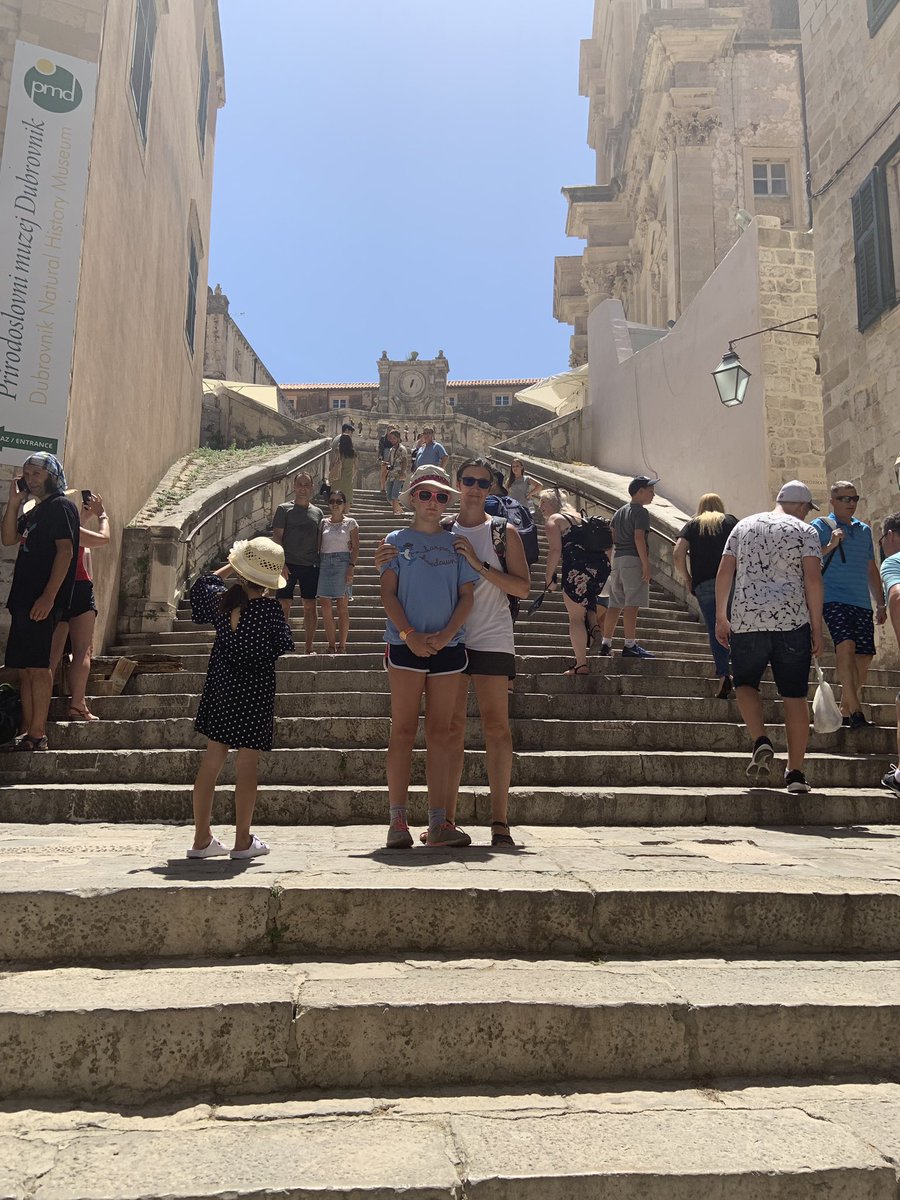 CiskeSays's tweet photo. My big adventure this summer. Croatia, Bosnia and Herzegovina. Thatβs me on the GOT βWalk of Shameβ stairs. And stood at the spot of where WWI started #Thinkof34 https://t.co/5LqH54Sz4D