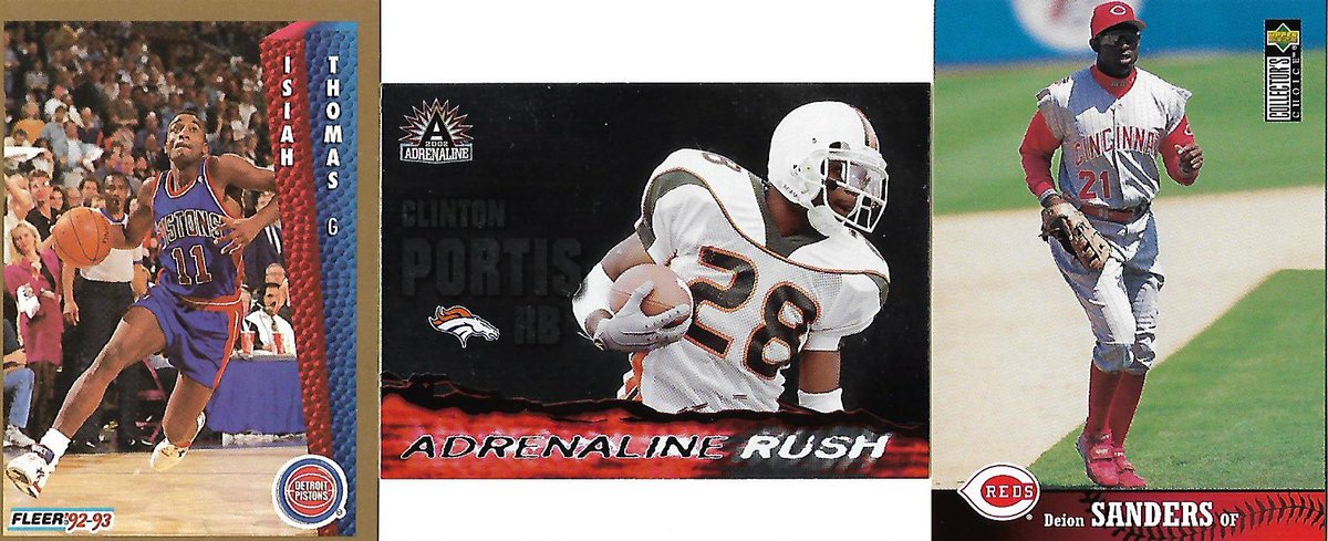 #FreeGiveaway #Sports #Collectibles @Buydirectsports 1 Winner will #Win these 3 Mint Vintage #SportsCards #1 1992 #Fleer #IsiahThomas #Pistons #2 2002 #Pacific #Rookie #ClintonPortis #Broncos #3 1997 #UpperDeck #DeionSanders #Reds Enter Here: https://gleam.io/CM5aR/buydirectsports-sports-collectibles-giveaway …