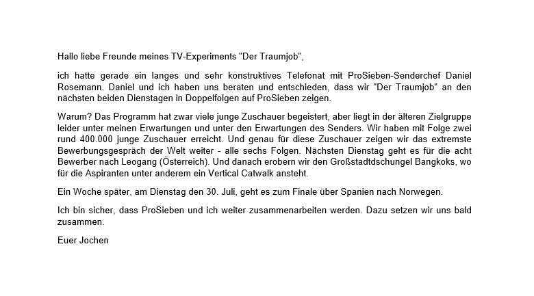 #DerTraumjob #prosieben <a href="/ProSieben/">ProSieben</a>