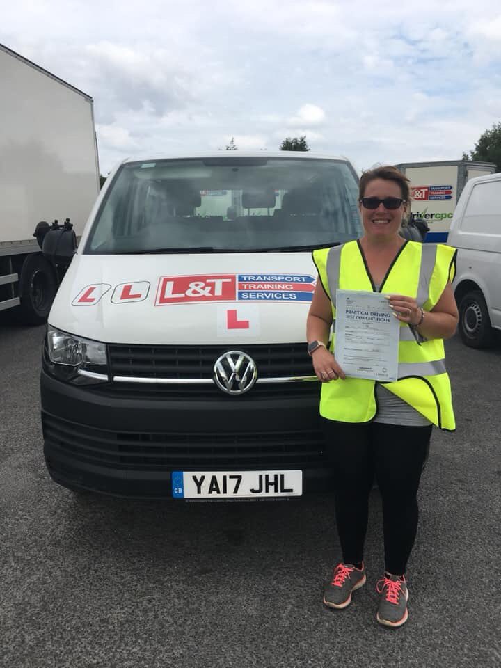 LandTTransport's tweet photo. Congratulations to Aidan Finney who passed his Cat CE yesterday and to Toni Simpson for passing her B+E test first time. #CatCE #learntodrive #passedwithflyingcolours #DriverTraining https://t.co/fpXsRSjCmv