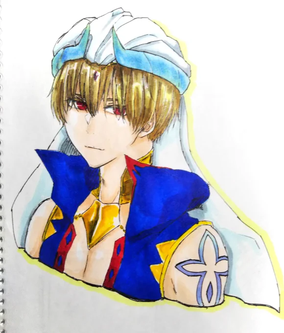 FGOギルガメッシュ(キャスター)落書き、写真撮るの下手!! 