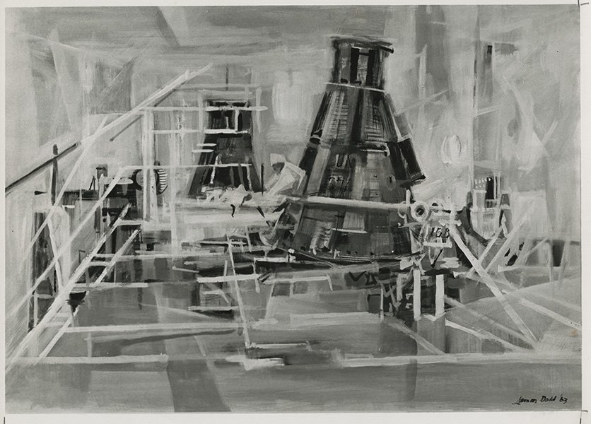 hargrettlibrary's tweet image. To celebrate @NASA astronauts on the #Apollo50th anniversary, these are sketches of astronaut Gordon Cooper's 1963 Mercury spaceflight by @universityofga's Lamar Dodd. 

Dodd was one of seven nationally known artists who documented this mission.

From our archives. 

#TBT #UGA
