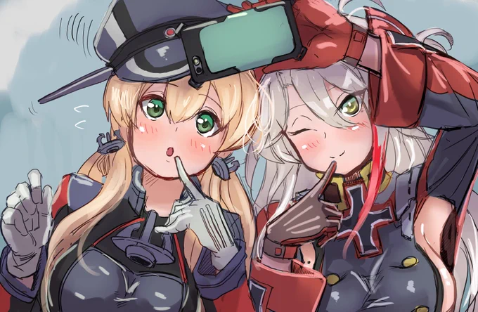 プリンツに自撮りを教えるプリンツ 