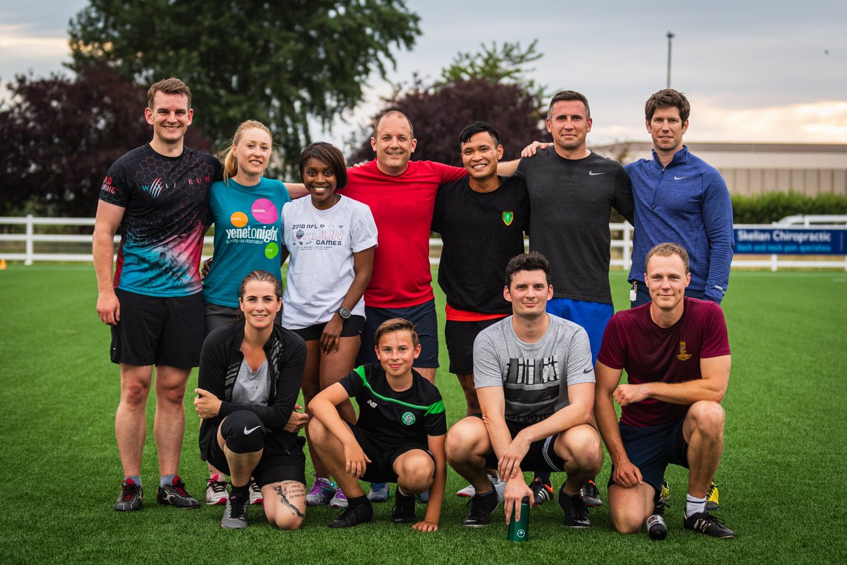 🏉 Playing Ball - Our @NATO 'All-Stars' take on local side the 'Newland Jaguars' during final of touch rugby tournament held at @CheltTigersWRFC (🏆 The Jaguars won 7-3) #WeAreNATO🇬🇧