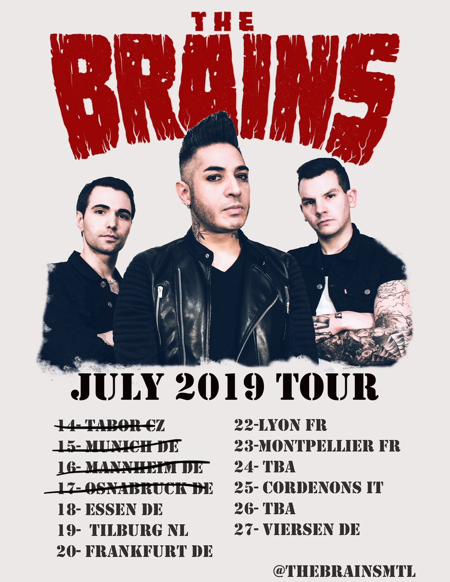 The tour rolls on! #thebrains #morebrains #psychobilly