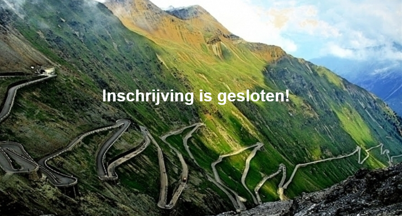 INSCHRIJVING GESLOTEN

Stiekem hebben wij jullie nog een paar dagen speling gegeven, maar de inschrijving voor 2019 is nu écht gesloten.

 See you in Bormio!