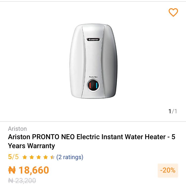 herbeabea's tweet image. Great item for homes!! Pronto Neo water heater from the world leading producer of heating devices. Comes with generous Massive 5 years warranty.   Contact now to order. #jumia #jforceCAPTAIN