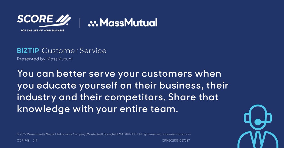 A little knowledge can go a long way. #knowyourcustomers #biztipthursday #retail @massmutual