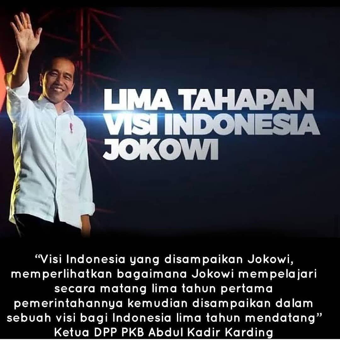 5 tahapan Visi Indonesia yang disampaikan pak Jokowi.
.
.
#melekfakta 
#IndonesiaBersatu #rekonsiliasi #antihoax #rakyatbutuhdamai #indonesia #kalsel #banjarmasin #banjarbaru #martapura #marabahan #pleihari #hsu #hss #tapin #tanahbumbu #tabalong #2019 #Pilpres2019