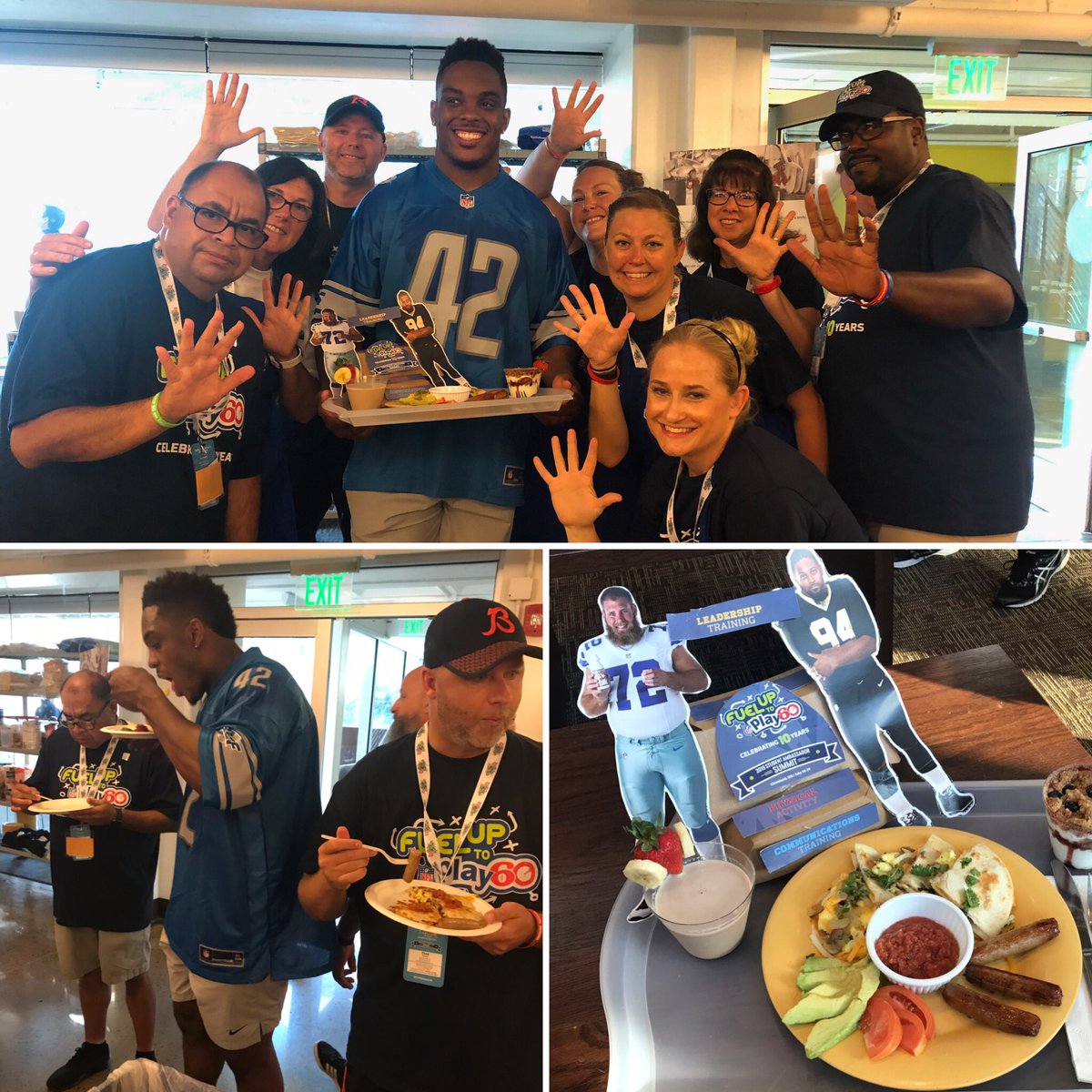 CoachKeraCreate's tweet photo. Y’all!! @DevonKennard came back for seconds of our breakfast! #Team5Rocks #FUTP60Summit #FuelGreatness
@FUTP60YC @FUTP60 @RedMillPE @GENYOUthNow @Custom_ED @Luis_Alejandro5 @MarionMavericks @Lions https://t.co/tOmuZixqLo