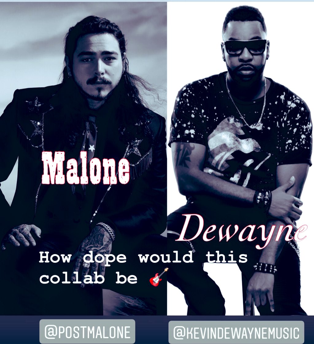 KevinDewayne817's tweet photo. How dope would this collab be๐ธ
@PostMalone @KevinDewayne817
#hiprock #PostMalone #KevinDewayne #music #Manifest https://t.co/Nx0dreEuCX