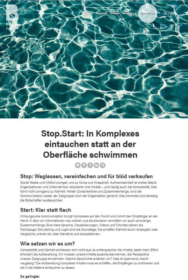 martinabuerge's tweet image. Oft sind wir Übersetzer von komplexen Inhalten  - wie wird Inhalt verstanden, ohne es zu simpel zu machen? Kurz und klar statt flach: Klare Anleitung im @bernetblog #stoppstart bernet.ch/newsletter/sto…