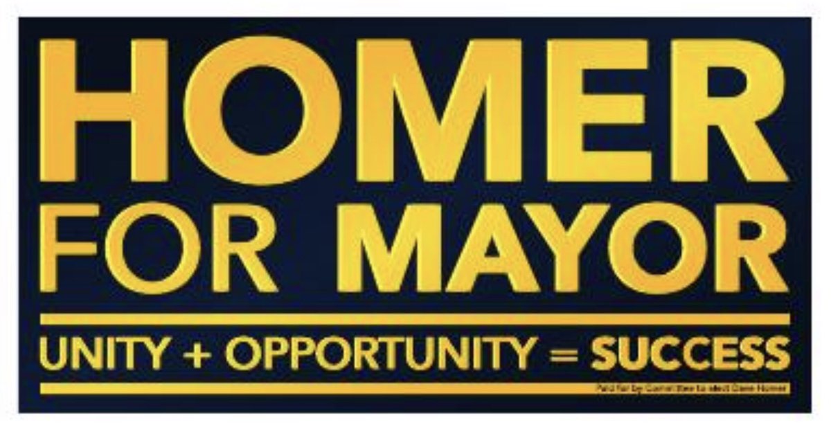 HomerFor's tweet image. The committee to elect David Homer for Mayor is excited about the future.  We have several opportunities for YOU to get involved &amp;amp; support.
Reach out to the committee if you can volunteer, purchase a T-shirt, make a financial donation,or place a yard electhomer.com