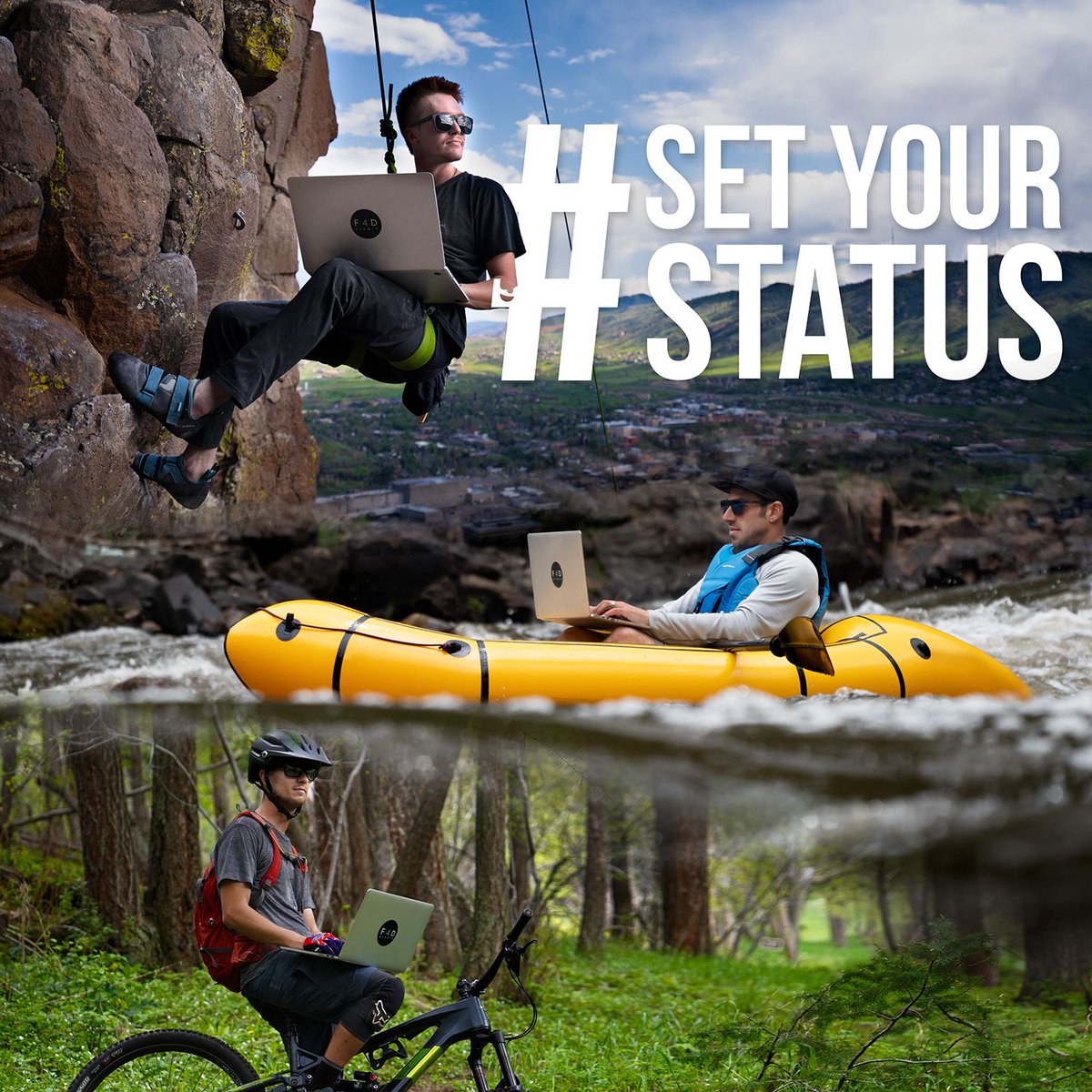If there's one thing we know, it's how to #SetYourStatus to away. Then again, we try to always work in the outdoors all the time anyway.