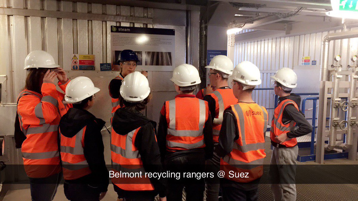 Belmont_School's tweet photo. Thanks @suezUK for showing us around the recycling plant today as part of our Eco project #projectweek19 #recycling https://t.co/ZT5ukhHRKr