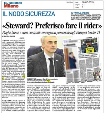 Assoc_ANDES's tweet photo. Le condizioni di lavoro degli steward ai recenti campionati europei U21. L'intervista a Francesco Davalli, delegato alla sicurezza per la Fiorentina e Safety Coordinator per la Figc https://t.co/RlJT2dNFzd