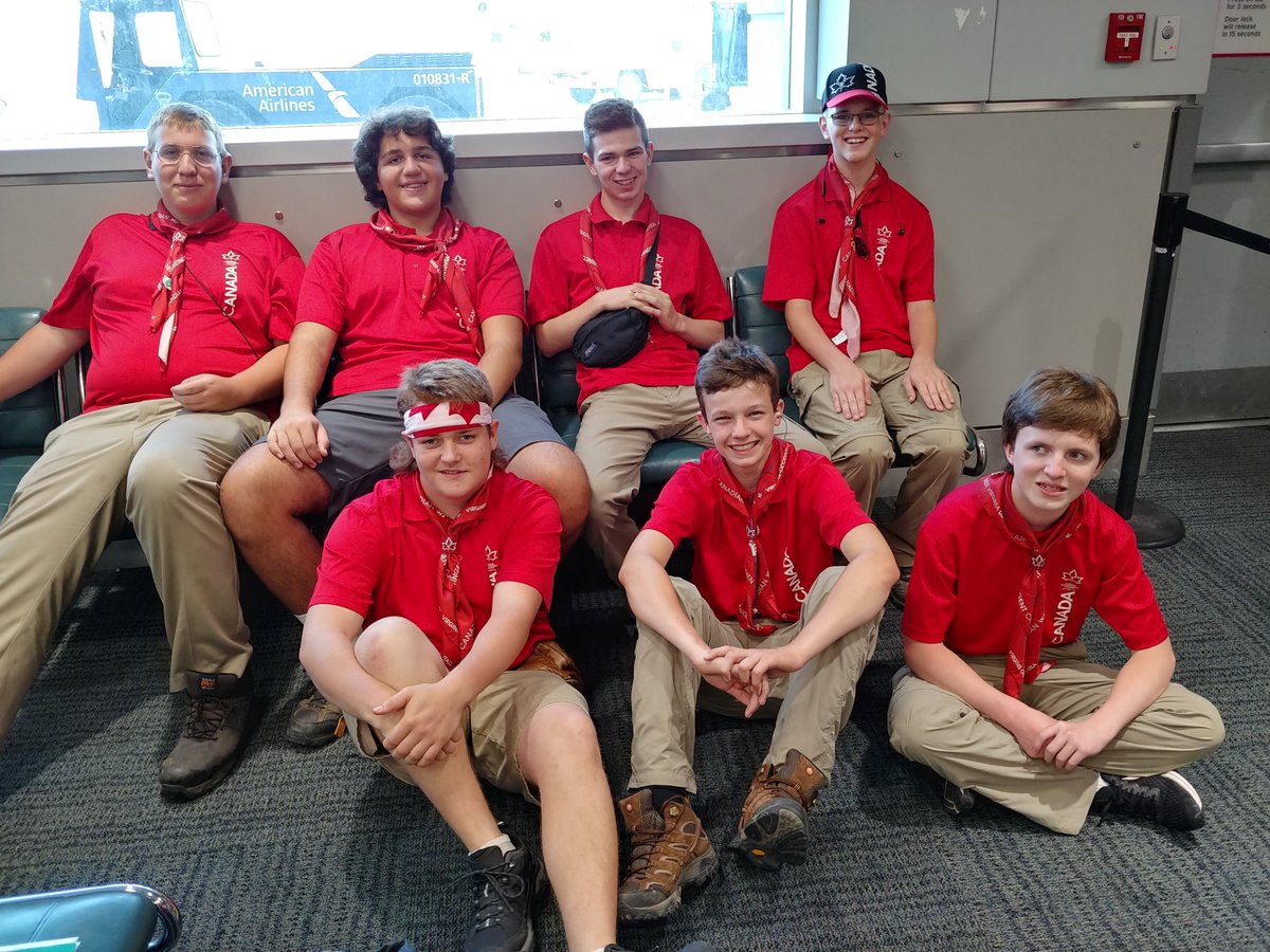 ScouterDerek's tweet image. 7/8 of 1st Bolton at the gate and ready for DC!@1stBolton @CECScouts @scoutscanada @WJ2019Canada