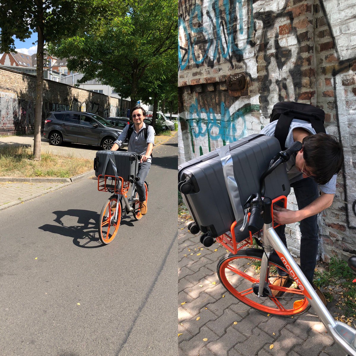 When you’re really committed to shared mobility over Uber! <a href="/mdominic/">Michael Dominic K.</a> <a href="/Mobike/">Mobike</a> <a href="/MobikeDE/">Mobike Deutschland</a>