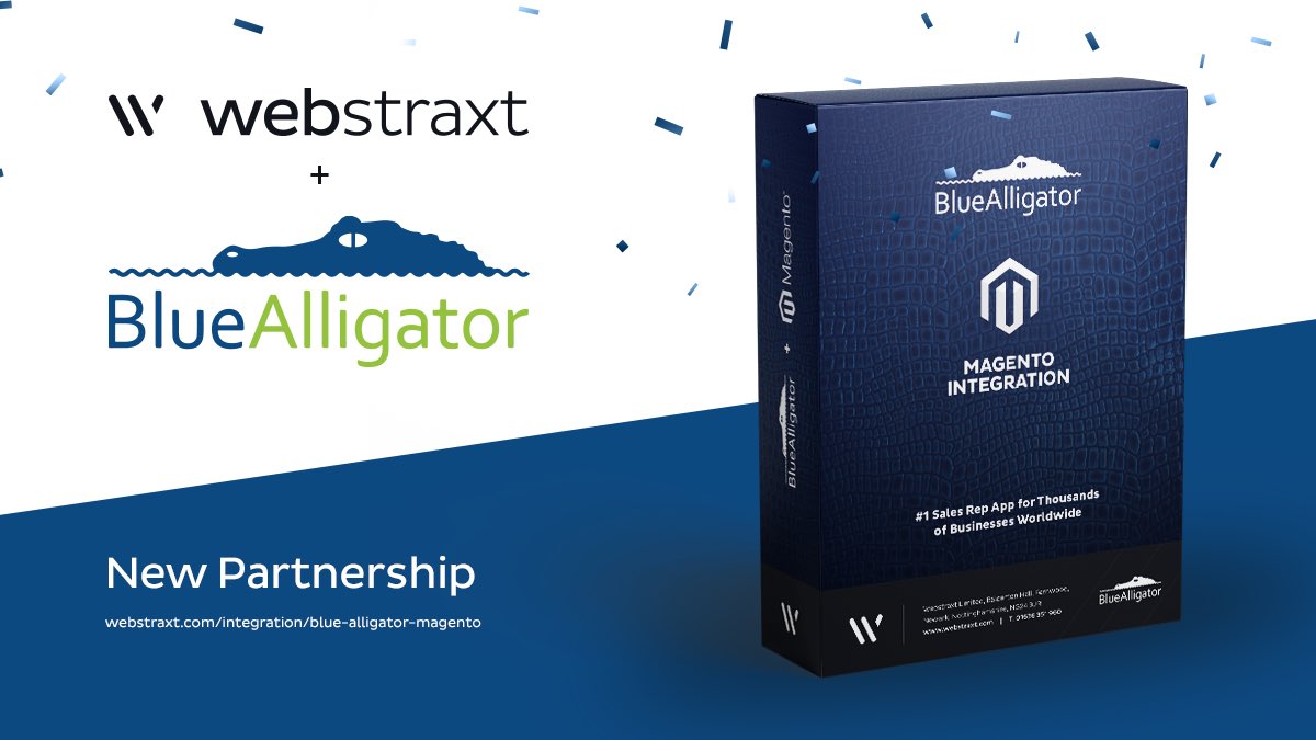 webstraxt's tweet photo. Webstraxt are pleased to annouce an official partnership with @BlueAlligator_. Working directly with the Blue Alligator team, we now provide full integration from the Blue Alligator Sales Presenter Platform to Magneto 1.X and 2.X
https://t.co/mC2eCO3ZXv
#webstraxt #magento #erp https://t.co/8zJllBBXRY