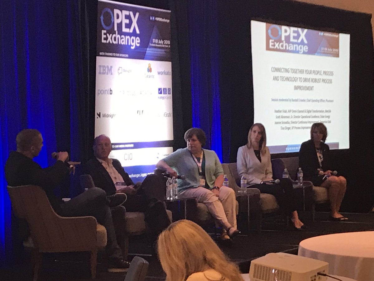 If you want to drive real process improvement you must connect the people, process, and technology.  But don’t forget the customer.  Great panel facilitated by <a href="/phunware/">Phunware</a> at <a href="/OPEXExchange/">OPEX Exchange</a>