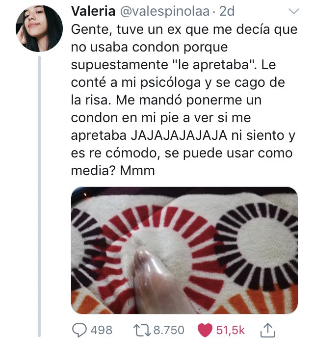 1 pic. Acabo de ver un hilo donde las personas decían las excusas que sacan los otros para no ponerse condón y de paso aportaban soluciones para esas excusas. Amo twitter ☺️ https://t.co/vwoXpnmUMg