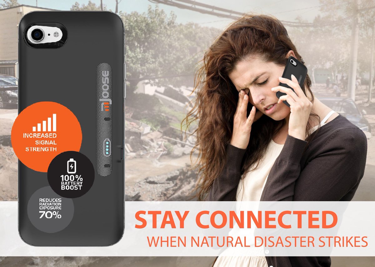 mJooseTech's tweet photo. The mJoose signal amplifying case for iPhone 8 provides the ability to make and receive calls in low signal areas.  The mJoose case also includes a 2500 mAh battery providing 100% extra battery life when electricity isn’t available to recharge. Apple MFI. https://t.co/id5ScHqIMV https://t.co/474U4ZSl2L